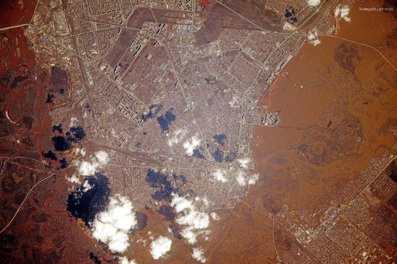 «Роскосмос» показал сделанное с МКС фото наводнения в Оренбургской области