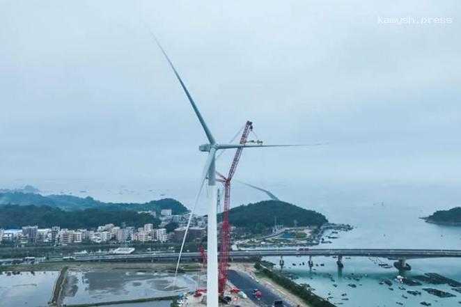 Китай построил самый большой и мощный морской ветрогенератор в мире