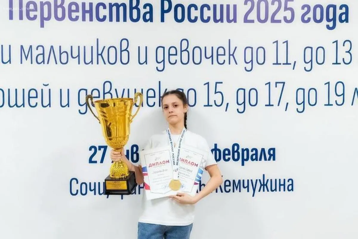 14-летняя шахматистка из Липецкой области стала чемпионкой России
