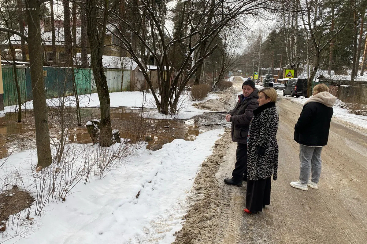 Устранение прорыва трубы в Клязьме Пушкина запланировано на ближайшие дни