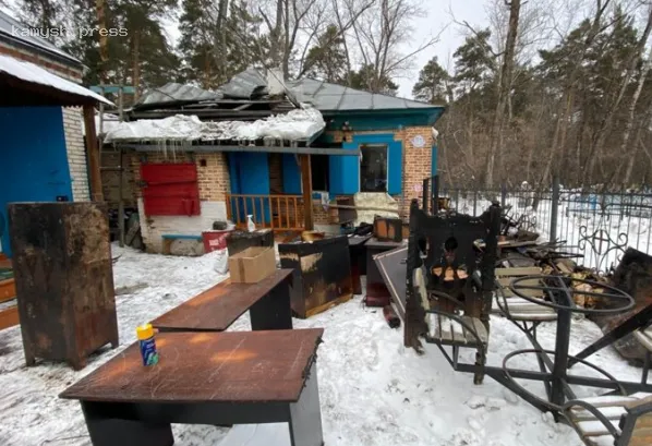 В Шадринске произошел пожар, разрушивший церковный дом Воскресенского храма