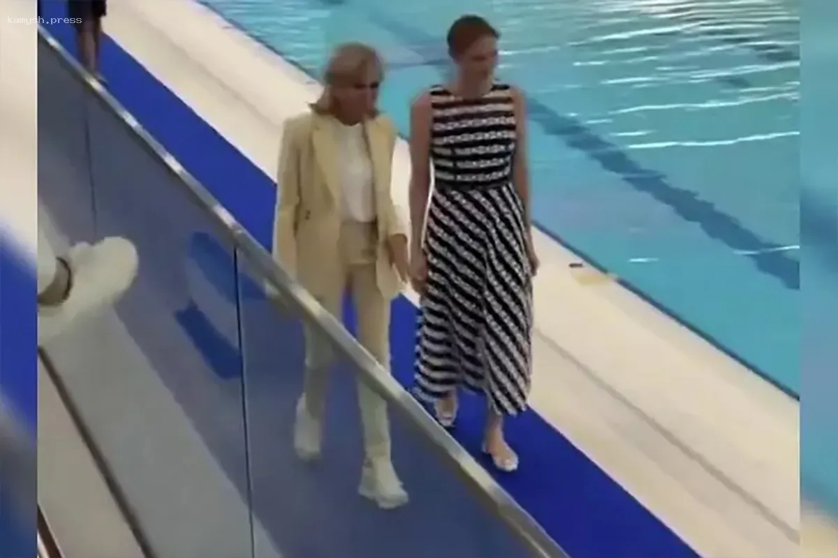 Во Франции высмеяли наряд жены Макрона