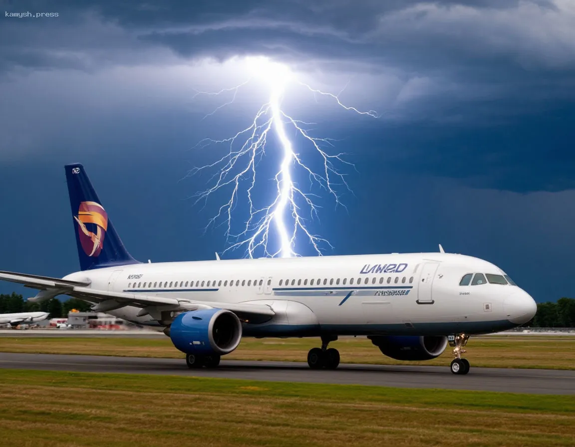 Российский лайнер, летевший из Египта, попал под молнию при посадке