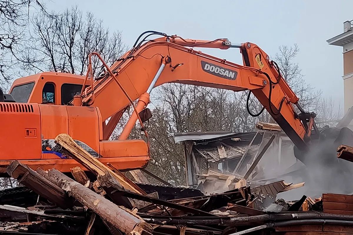 В Мытищах демонтировали самостроенный хостел с животными