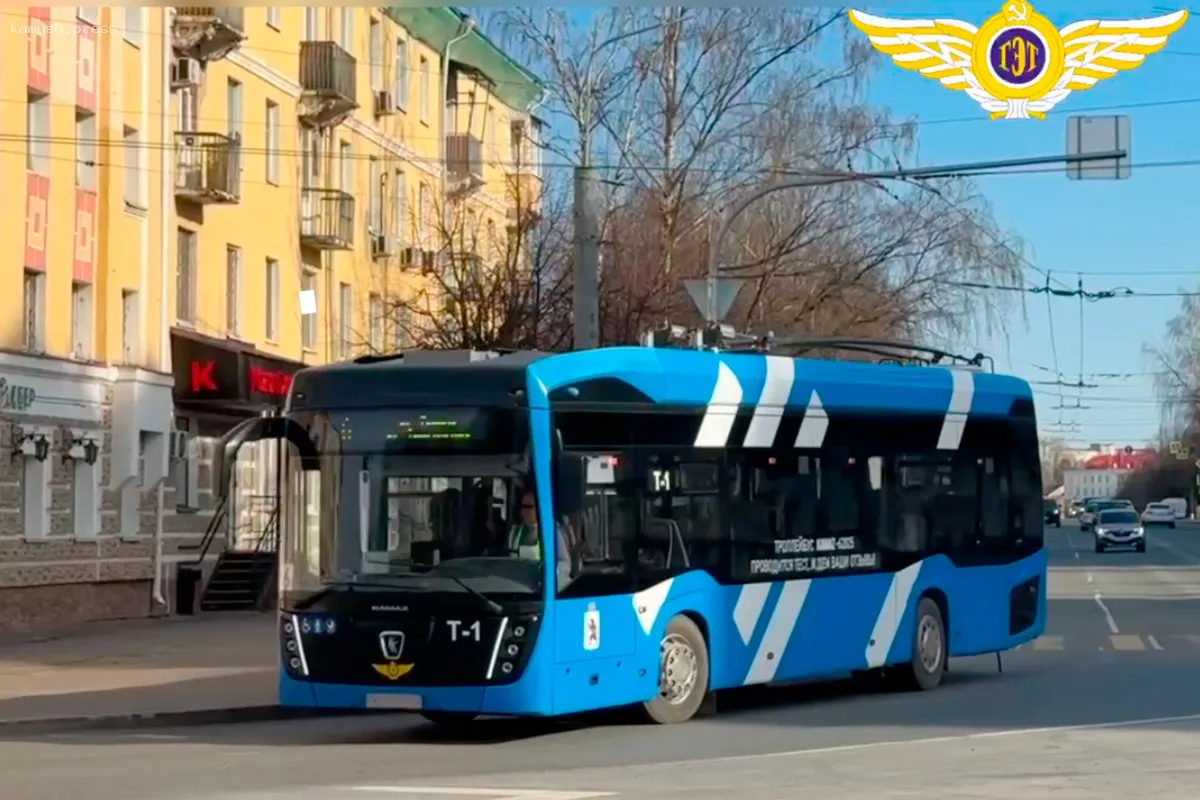 В Йошкар-Оле продолжается тестирование нового троллейбуса с автономным ходом