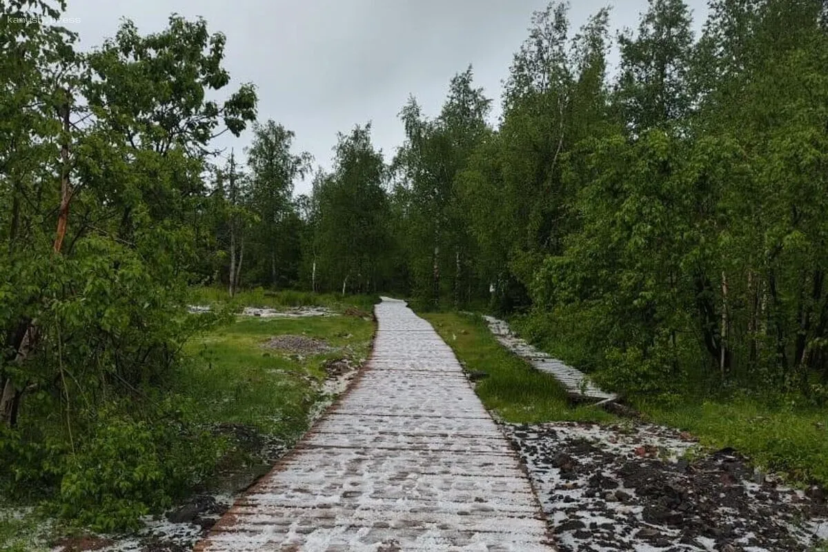 5 июня в Пермском крае снегопад неожиданно сменил 30-градусную жару