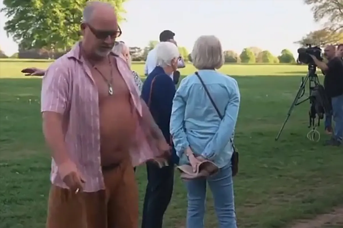 Обнаженный мужчина накричал на женщину в эфире «Би-би-си»