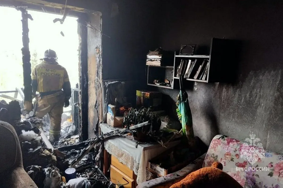 Мужчина погиб во время пожара в квартире Красноярска