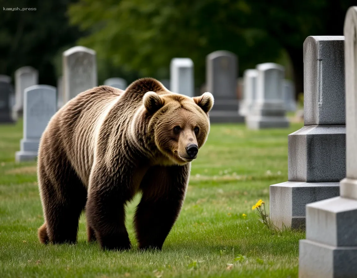 На Урале медведь раскапывает могилы и поедает останки усопших